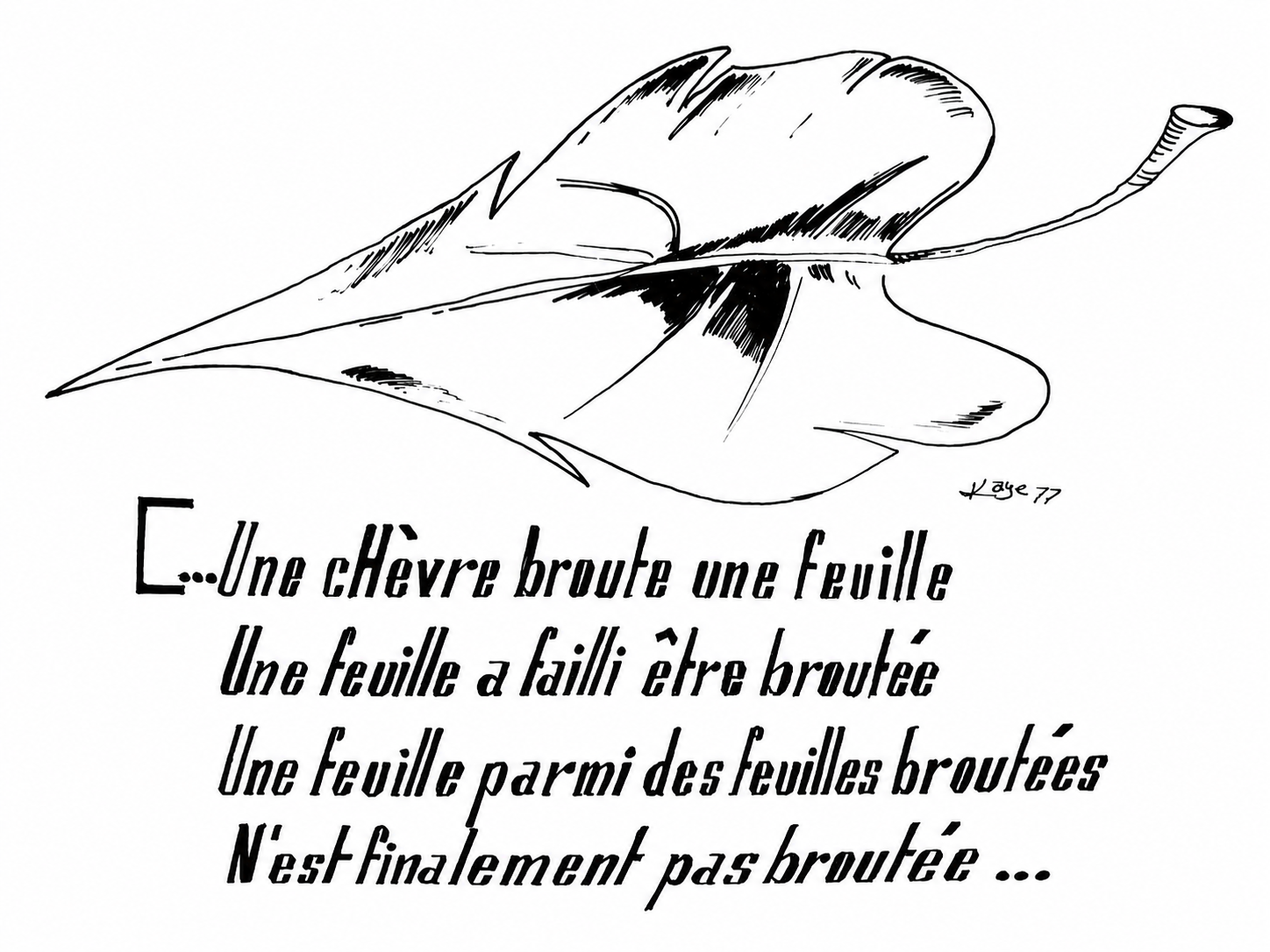 Une feuille - Sentier et Chemin